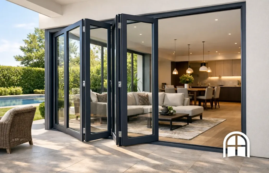 Porte pliante en aluminium haut de gamme